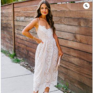 Aeom / VICI Kennedy Crochet Lace Midi Dress